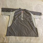 Rj Angels Baseball Pullover Jacket Mens Xl Short Sleeve Gray Windbreaker Logo