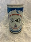 Busch Beer Can  Pull Tab Top  Empty  Bottom Opened 