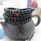 108 Sandalwood Buddhist Buddha Meditation 6mm Prayer Bead Mala Bracelet Necklace