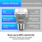 8 Pack Led Light Bulb 100w Equivalent 8w 800lm 5000k Clear White Outdoor Indoor
