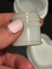 Vintage White Milk Glass Jar Lot Of 3 Mosco Ponds