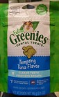 4 Pkgs Of Feline Greenies Dental Cat Treats  Cleans Teeth 2 1oz Pkgs Tuna Flavor