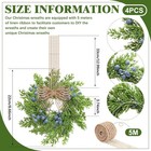 12 Pcs Small Vintage Christmas Cabinet Wreath Artificial Blue Multicolor 