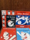 Vintage Cincinnati Reds Redlegs Yearbook Lot 13 1955-1969 Programs Guides