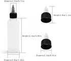 20 Pack 4 Oz Clear Squeeze Bottles Twist Top Cap Dispensing Containers