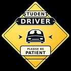 Student Driver Suction Cup Car Window Sign Please Be Patient New Driver