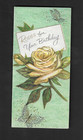 Unused Vintage Embossed 15a Greeting Roses For Your Birthday Card Pink Flower