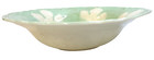 Antique Floral Mint Green  White   Pink serving Bowl With Decorative Edge