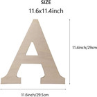 Wooden Greek Letters  Unfinished 11 Inch Alphabet For Diy Crafts  Wood Letters W