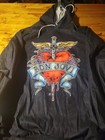 New Bon Jovi Hooded Long Sleeve Textured Shirt