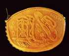 Vtg Mexican Tooled Leather Coin Purse Horse  boots Motif 1970 s Euc Freeship