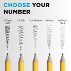 Wood-cased Pencils  Unsharpened  2 Hb Soft  Yellow  12 Count