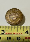 Vtg Carhartt Trolley Heart Button 3 4    Brass Union Made Wobble Shank Antique