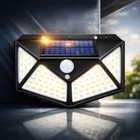 100 Led Solar Power Wall Light Outdoor Pir Motion Sensor Security Garden Lamp