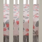 Lambs   Ivy Calypso Cotton Fitted Crib Sheet - Pink  Gray  White  Animals