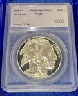 2001-p   2001-d Silver Buffalo Commemorative Dollar  1 Proof   Gem Bu Coin