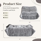  Bean Bag foot Rest fireside Chair Memory Foam Ottoman Luxury Velvet-light Grey