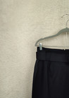 Casual Corner Women Skirt 12 Black Rayon Blend Belted Straight Regular Fit Mini
