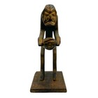 Vintage Hawaiian Carved Wood Tiki Figure Souvenir Polynesian Mid Century Decor