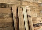  10 Peel And Stick Real Reclaimed Barn Wood Wall Planks rustic Yellowish Brown