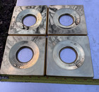 Vintage Brass Door Escutcheon Rosette And Square Mcm Hollywood Regency Lot Of 9