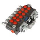 Lablt Sae 6 Spool 11 Gpm Hydraulic Backhoe Directional Control Valve 2 Joysticks
