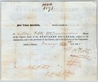 1851 Boston  Ma Northern Railroad Stock Certificate No  8140 For 50 Shares