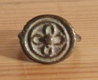 Medieval Bronze Ring  Floral  Wearable  Size 16 5mm  6 Us  Authentic