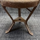 Antique Industrial 3 Legged Heavy Farm Milking Stool Chair    10    Tall 9    Round