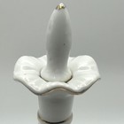 Vintage Ceramic Perfume Bottle Floral Design Gold Trim Stopper Decanter Japan