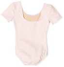 New Danskin Girls Short Sleeve Leotard theatrical Pink toddler  2t 4t 