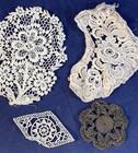 Victorian Antique Embroidery White Batiste Lace Applique Dress Trim Lot 10pc Vtg