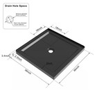 Goodyo Shower Base 36x36 Double Threshold Shower Pan Center Drain