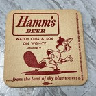 Vintage Hamms Beer Coasters Chicago Cubs Sox Wgn-tv Channel 9 Set Of 2 Baseball