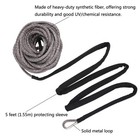 3 16 X 50ft Synthetic Winch Rope 8350lb Atv Utv Gray With Sleeve 