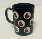 Otagiri Japan Sailboat Themed Stoneware Coffee Mug Sailing Ocean Vintage Cup