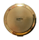 Vintage Powder Compact Elegant Black And Gold Stratton Unused Convertible  196