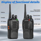 2 Pack Long Range Walkie Talkie 100 Mile Two Way Radio Rechargable Headset