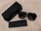 Cazal 664 3 C-001 Black gold Fram Grey Gradient Lens Sunglasses New Us Shipping