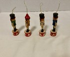 Vtg  Russ Berrie Collection Of Wooden Toy Soldiers Christmas Ornaments Lot Of 4