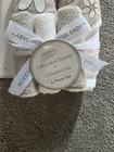 Modern Baby 6-piece Bath Set  3 Hooded Towels   3 Washcloths Floral Beige white