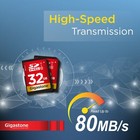 Gigastone 32gb Sd Card 5-pack  Memory Card For Cameras Full Hd Video Sdhc U1 C10