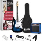 39  Blue Electric Guitar Bundle - Includes 20w Amplifier   Essential Accessories