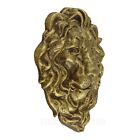 Lion Head Wall Decor Cast Iron Heavy Duty Sculpture Antique Gold 10 X 8 Inch