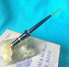 Vintage Parker Black Gold Fountain Pen W  Marble Base Desk Top