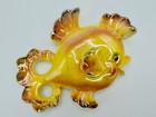 Bradley Ceramic Yellow Wall Pocket Fish Vintage 1950s