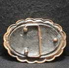 Wh03125  nos  Very Cool Vintage 1990s Abstract Artwork Fashion Brass Belt Buckle