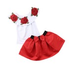 Toddler Kids Baby Girl Off Shoulder Tops   Tutu Skirt Dress Outfits Clothes Set