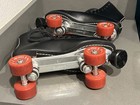 Riedell Mens Black Roller Skates Model 120 Size 11 Black Leather Red Wheels New