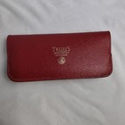 Vintage Tooled Leather Red   Gold Glasses Case By Teunis Mcm Small Eyeglasses